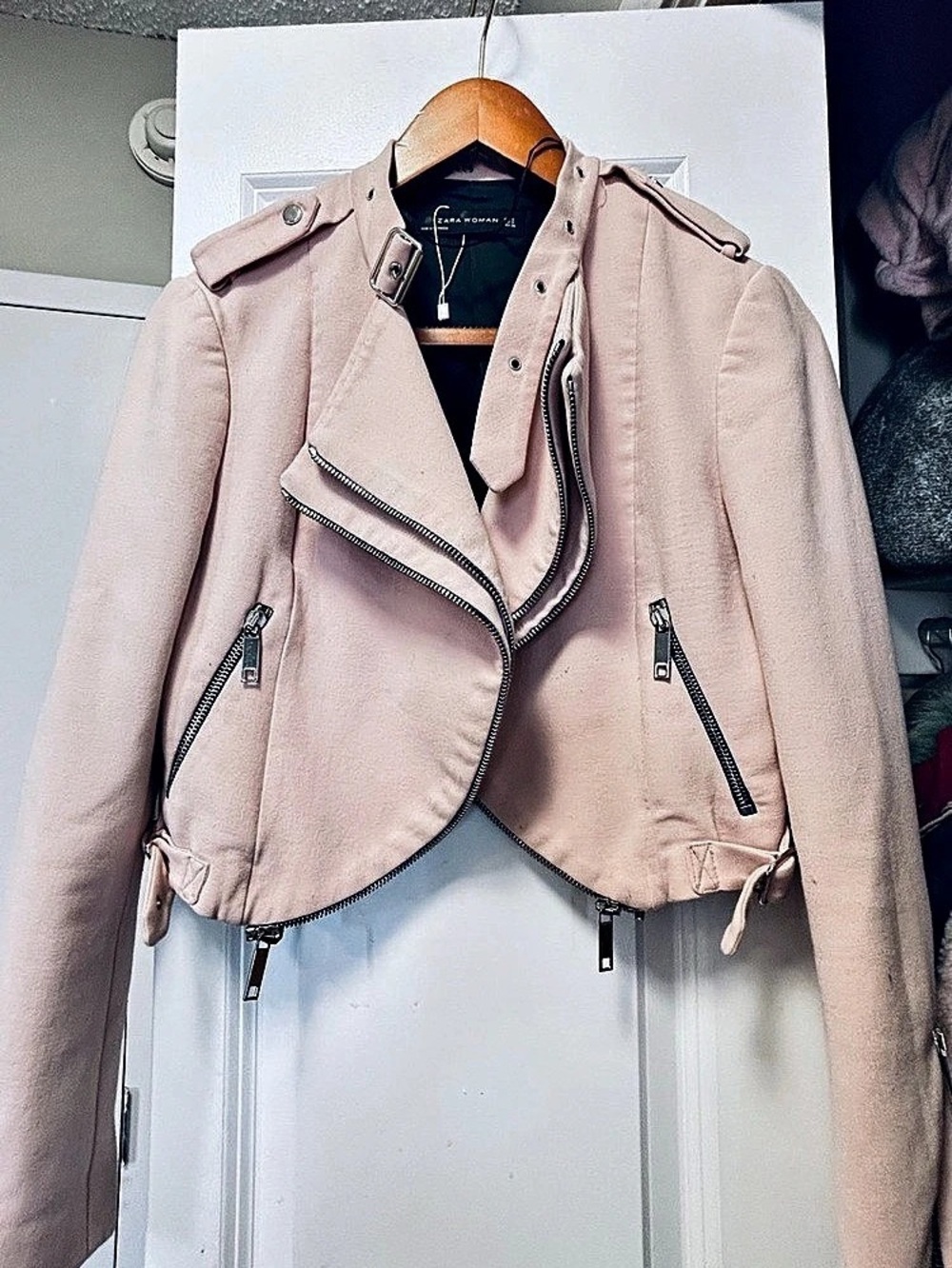 _Zara Woman Pink Moto Jacket
